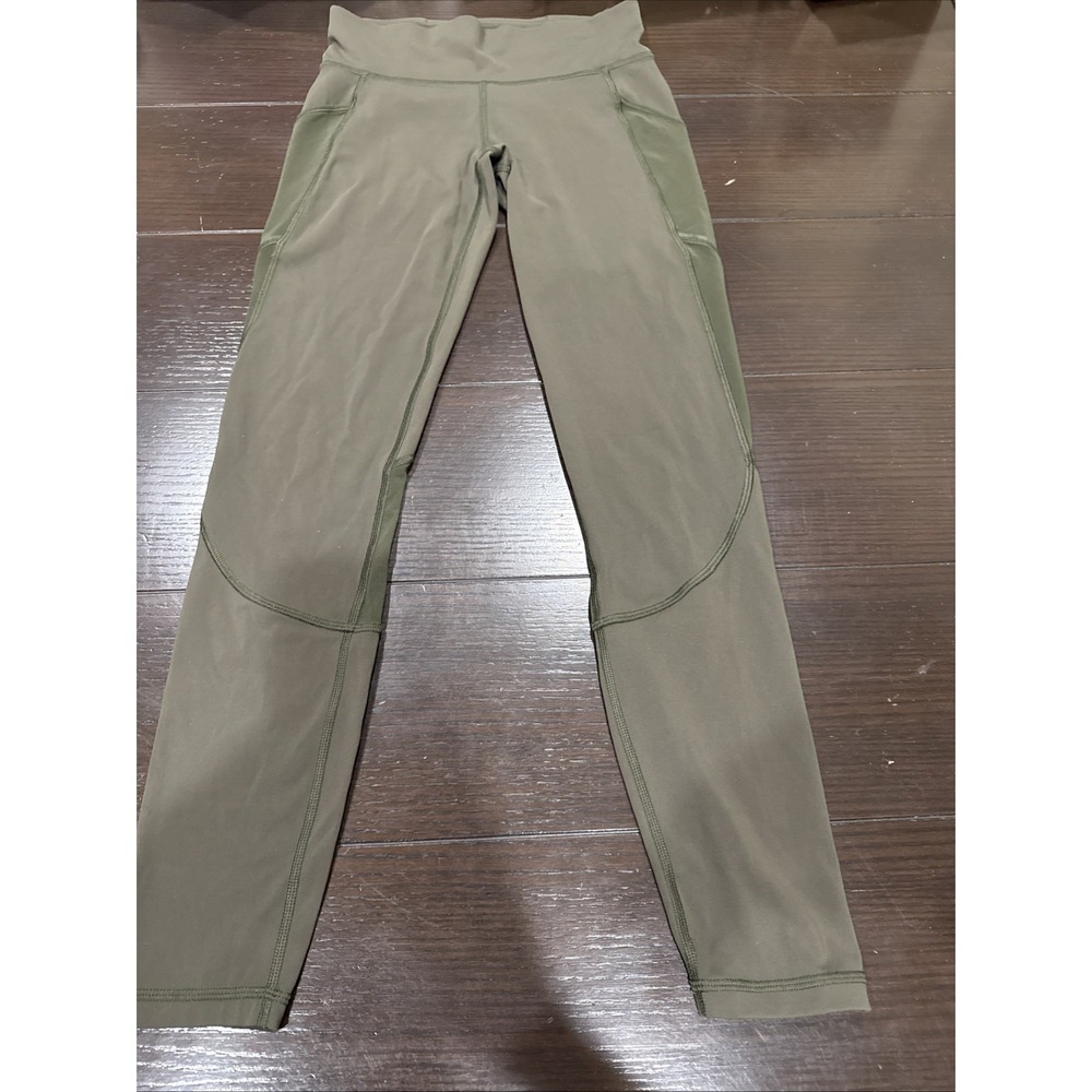Lululemon Align Leggings Womens 6 Green Lace High Rise Tight Wunder Train